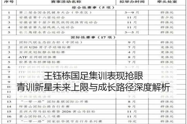 王钰栋国足集训表现抢眼 青训新星未来上限与成长路径深度解析